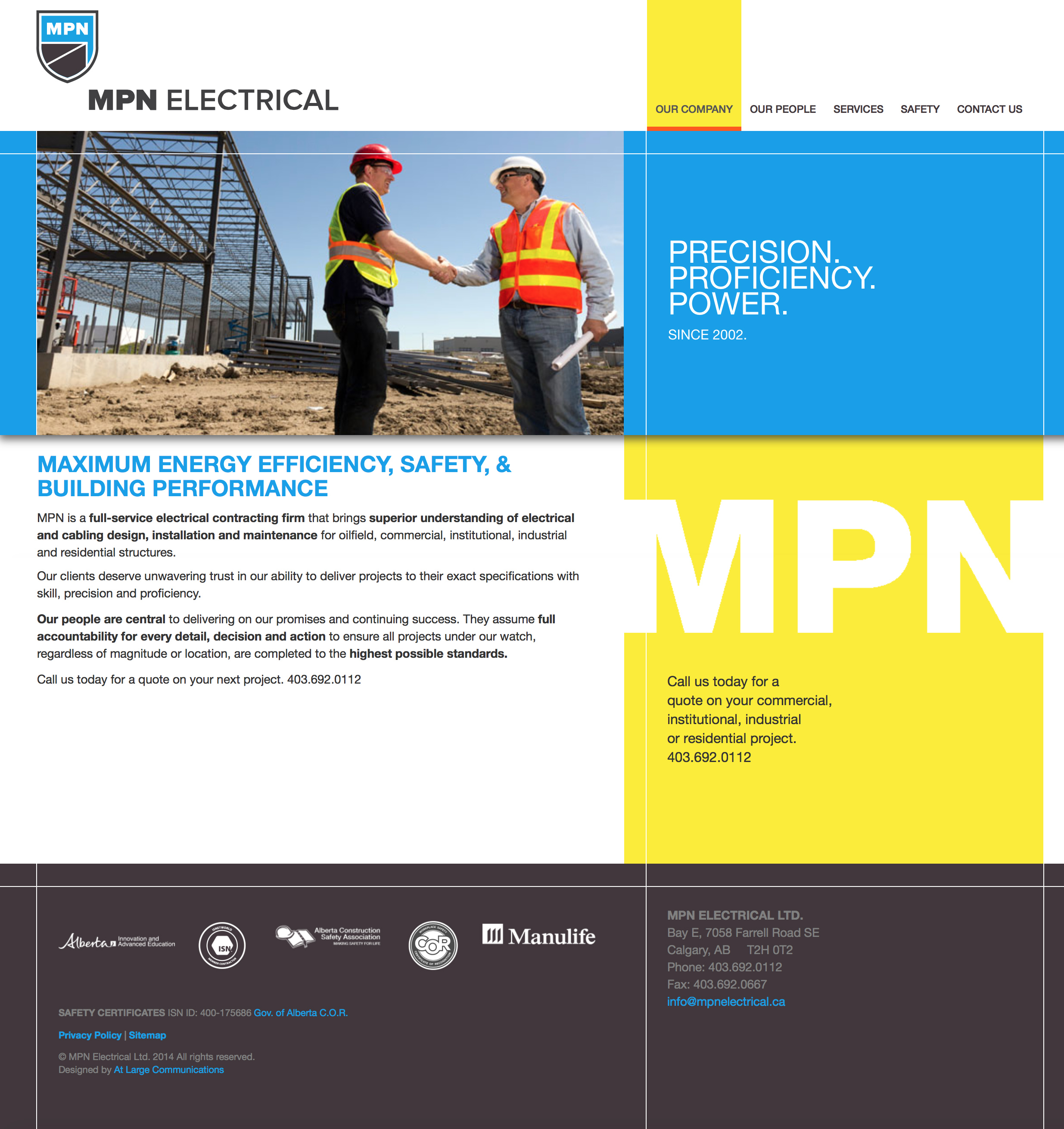 Part of the strategy, marketing & communications team for MPN Electrical